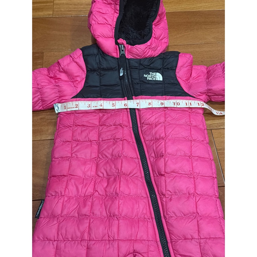 The North Face‎ Infant Fleece Lined Puffer Bunting Snowsuit Pink 12-18M - Picture 7 of 11